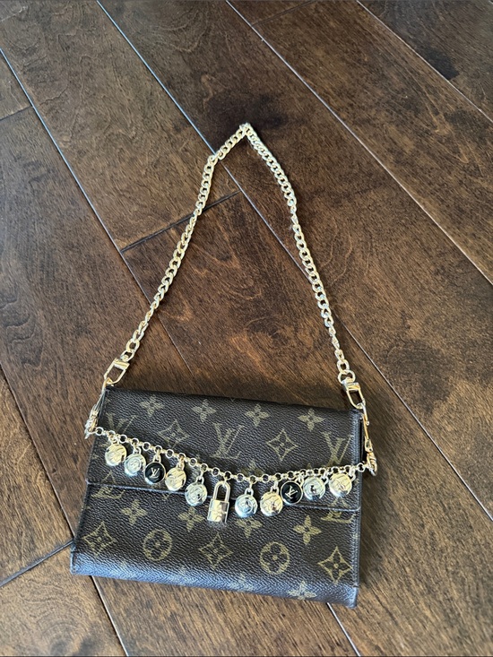 Louis Vuitton Handbags - Authentic Louis Vuitton wallet converted into purse on chain